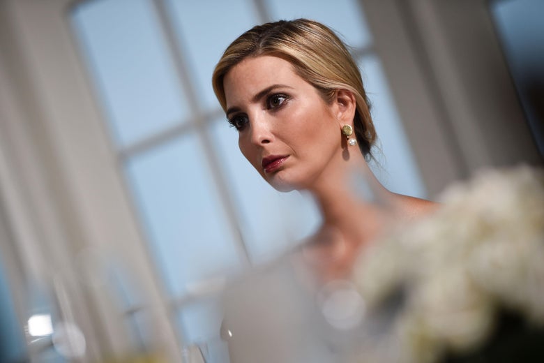 Ivanka Trump, looking sad.